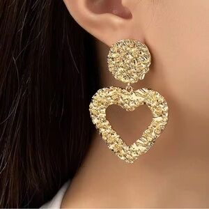 Golden Heart Earrings